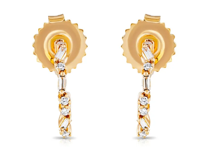 SUZANNE KALAN Diamond Hoop Earrings