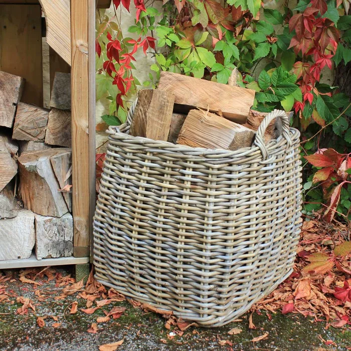 Tapered Rattan Log Basket