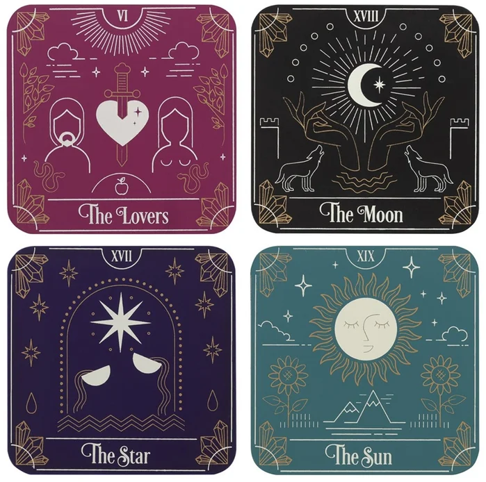 Tarot Card Coaster Set of 4