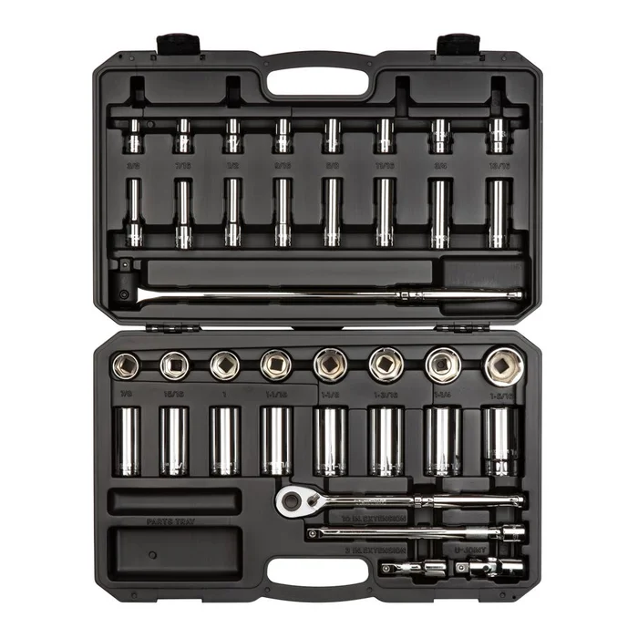TEKTON 38-Piece Standard (SAE) 1/2-in Drive 6-point Set Intermediate Socket Set