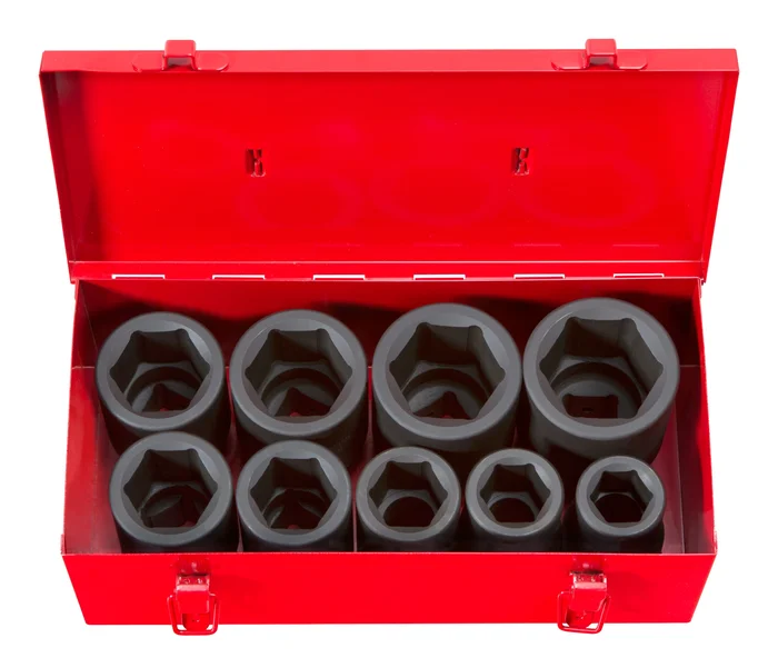 TEKTON 9-Piece Standard (SAE) 1-in Drive Set 6-point Impact Socket Set