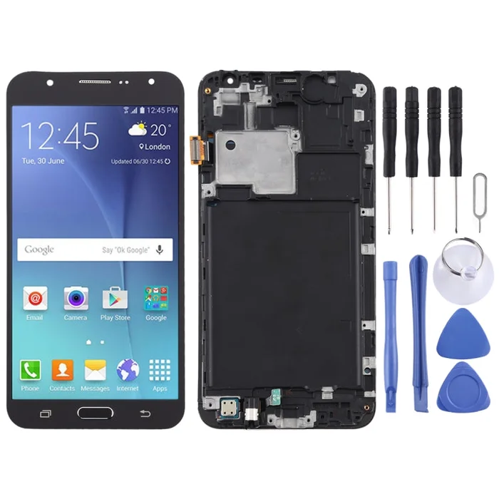 TFT LCD Screen for Galaxy J7 (2015) / J700F Digitizer Full Assembly with Frame (Black)