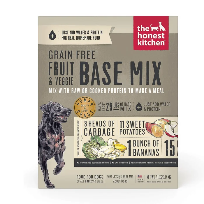 The Honest Kitchen Dehydrated Grain Free Fruit & Veggie Base Mix Recipe Dog Food, 7 lbs.