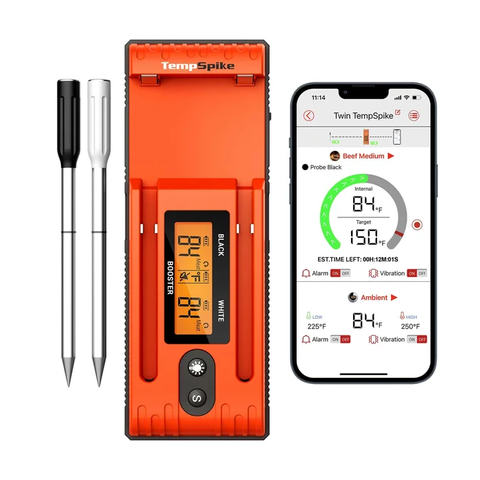 ThermoPro Twin TempSpike Wireless Meat Thermometer with 2 Meat Probes, 500FT Bluetooth Meat Thermometer