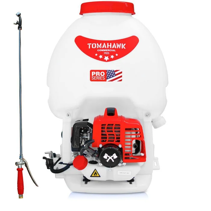 Tomahawk Power TPS25 + TWINTIP 5 Gal. Gas Power Backpack Sprayer with Twin Tip Nozzle for Pesticide, Disinfectant and Fertilizer
