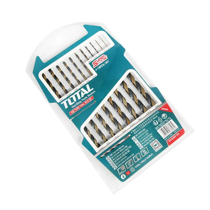 Total HSS Twist Drill Bits Set 19pcs – TAKSDB9195