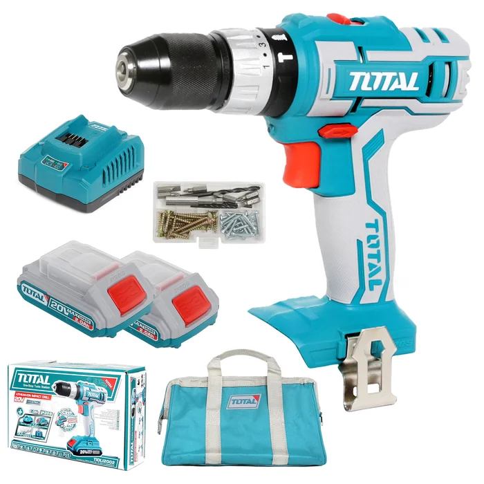 Total Li-Ion 20V Impact Drill (with 2 x Batteries & Charger) – TIDLI2002