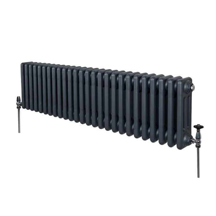 Traditional 3 Column Radiator – 300 x 1192mm – Anthracite Grey