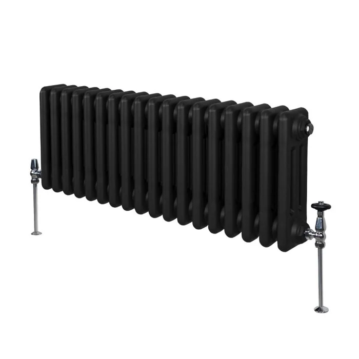 Traditional 3 Column Radiator – 300 x 832mm – Black