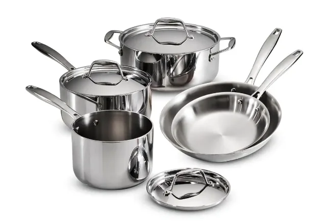 Tramontina Gourmet Tri-Ply Clad 8-Piece Stainless Steel Cookware Set