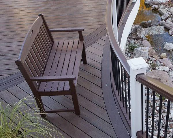 Trex Outdoor Furniture Yacht Club 47.5-in W x 36-in H Vintage Lantern Plastic Garden Bench