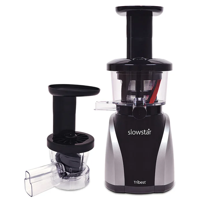 Tribest 18-oz Juice Extractor with Removable Pulp Tray (Silver, Black)