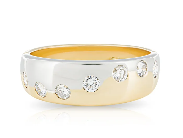 Two Tone 18ct Gold 0.49ct Diamond Ring