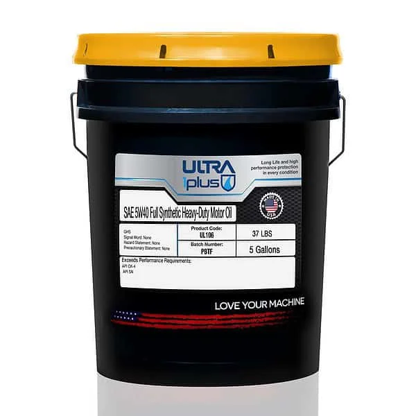 Ultra1Plus SAE 5W-40 Full Synthetic Heavy-Duty Motor Oil API CK-4/SN | 5 Gallon Pail