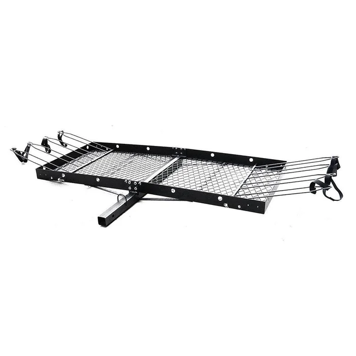 Unbranded TOW-TTF-2762KR Tow Tuff 62 in. Steel Cargo Carrier Trailer for Car or Truck with Bike Rack