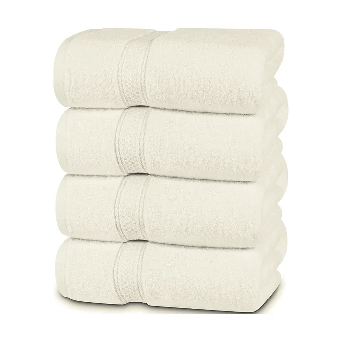 Utopia Towels 4 Pack Premium Bath Towels Set, 27 x 54 Inches, Ivory