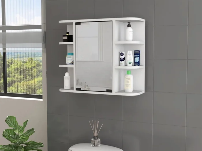 Valdez Medicine Cabinet With Six Shelves, Mirror Cabinet GL-B128P148818