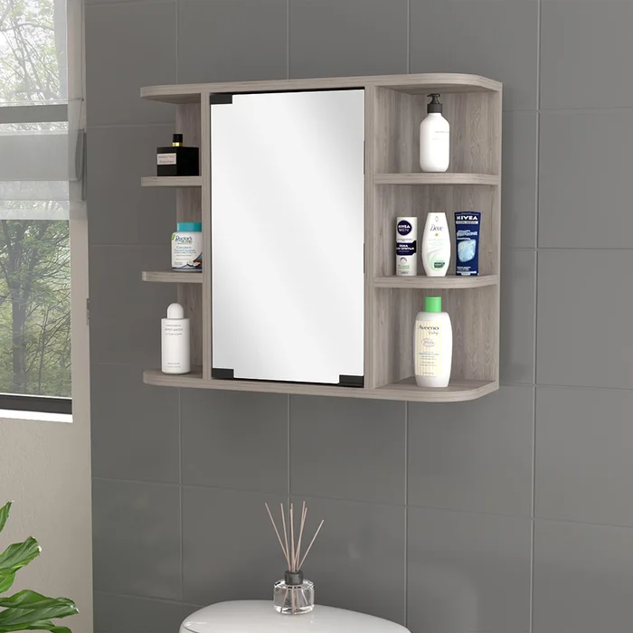 Valdez Medicine Cabinet With Six Shelves, Mirror Cabinet GL-B128P148819