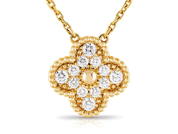 Van Cleef & Arpels Diamond Vintage Alhambra Pendant