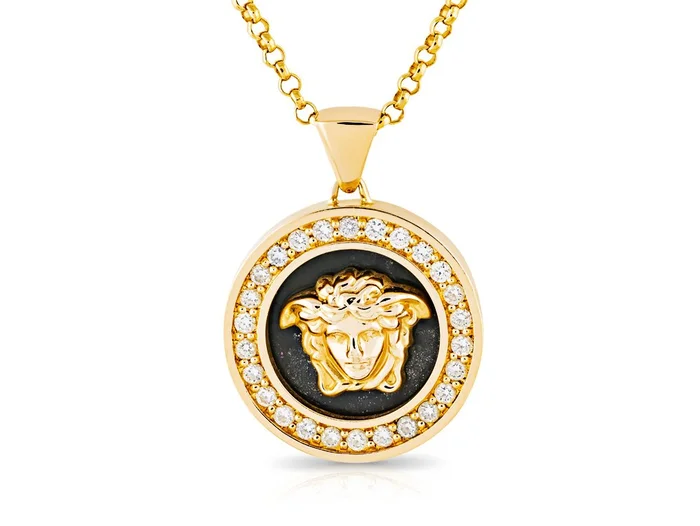 Versace Diamond Medusa Greca Necklace