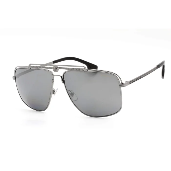 Versace Men’s Sunglasses – Gunmetal Full Rim Frame Polarized Lens | VE2242 1001Z3