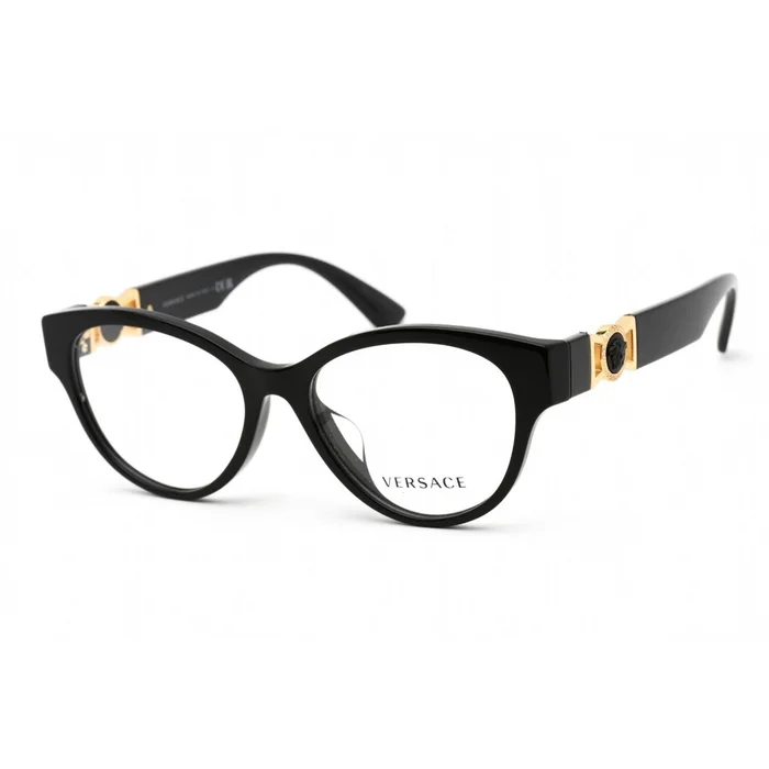 Versace Women’s Eyeglasses – Black Cat Eye Full-Rim Frame | VERSACE 0VE3313F GB1