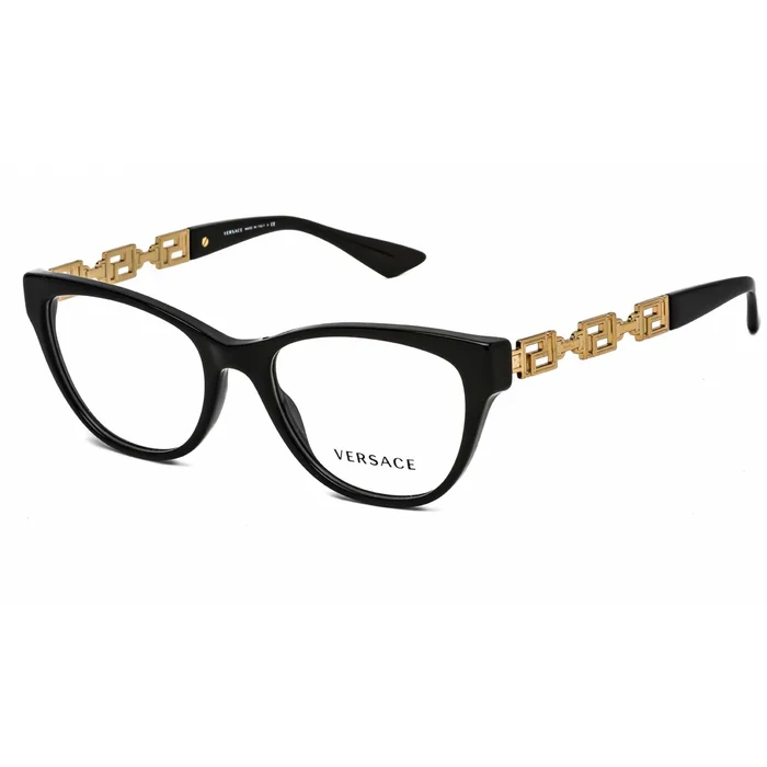 Versace Women’s Eyeglasses – Black Cat-Eye Full-Rim Plastic Frame | VE3292 GB1