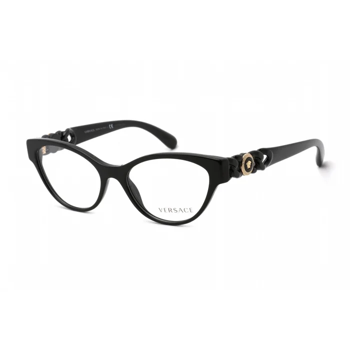 Versace Women’s Eyeglasses – Black Cat Eye Plastic Full-Rim Frame | 0VE3305 GB1