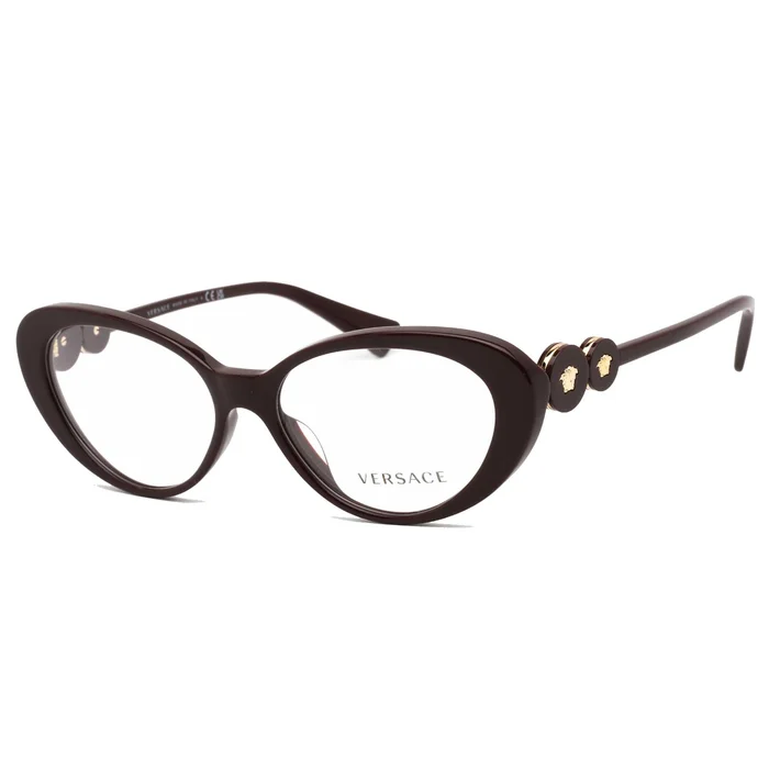 Versace Women’s Eyeglasses – Bordeaux Full Rim Plastic Frame, 53 mm | 0VE3331U 5382