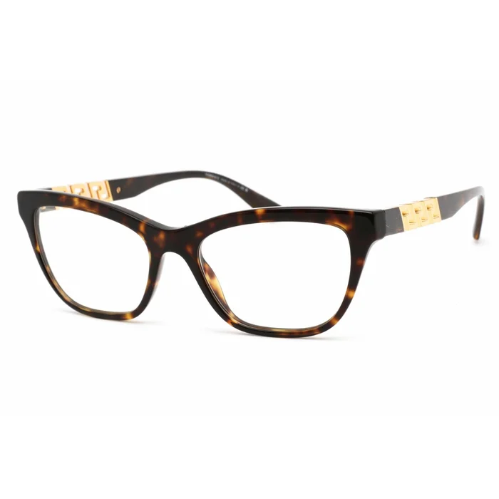 Versace Women’s Eyeglasses – Havana Cat Eye Frame Clear Demo Lens, 54 mm | 0VE3318 108