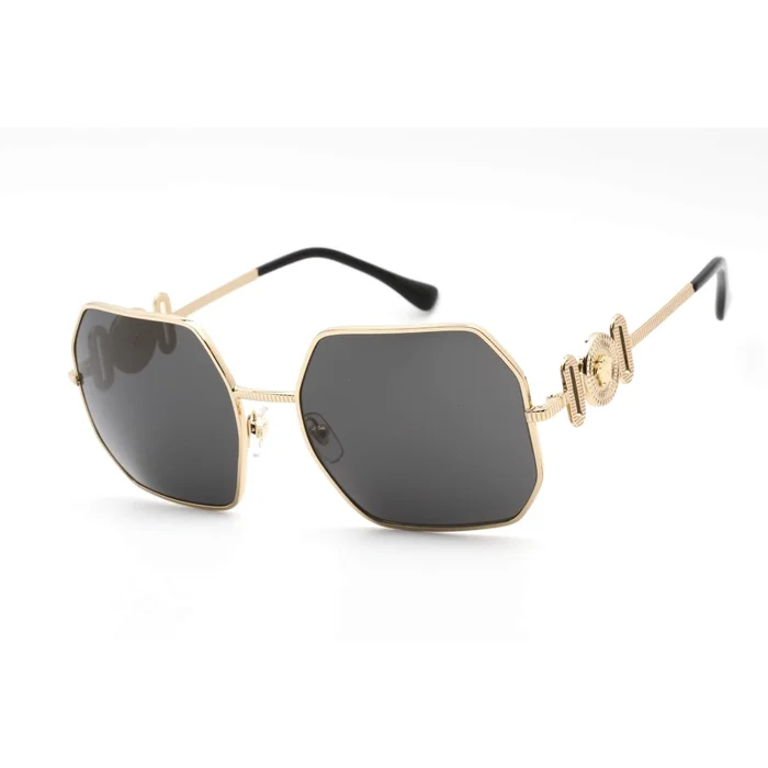 Versace Women’s Sunglasses – Gold Metal Full Rim Frame Grey Lens | VE2248 100287
