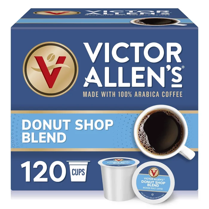 Victor Allen’s Coffee Donut Shop Blend, Medium Roast, 120 Count, Single Serve Coffee Pods for Keurig K-Cup Brewers