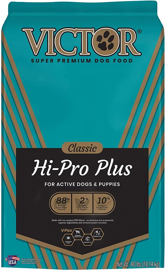 VICTOR Super Premium Dog Food Hi-Pro Plus Dry Dog Food 40 lb 30% Protein, Gluten Free for High Energy and Active Dogs & Puppies