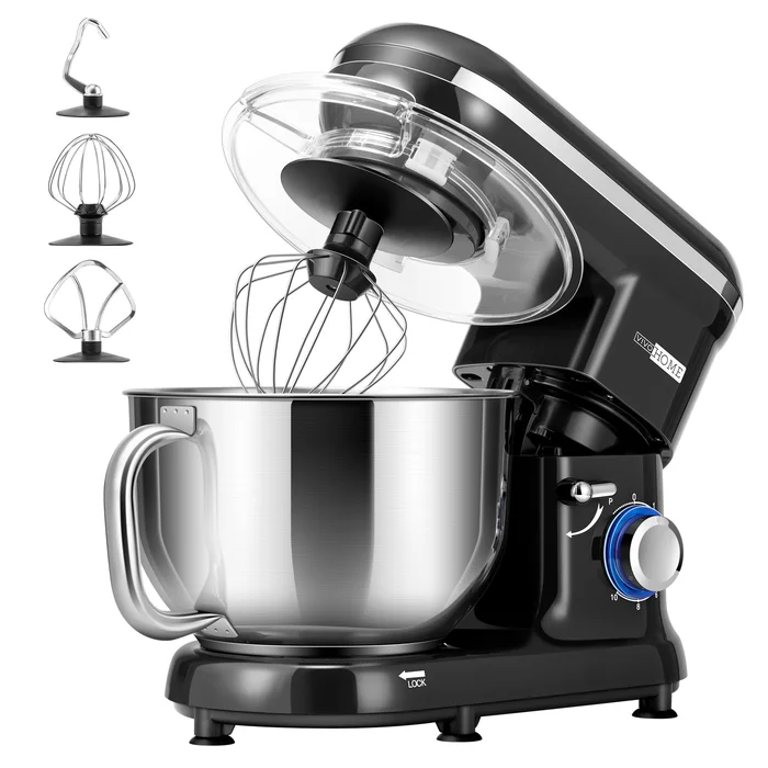 VIVOHOME Stand Mixer, 660W 10 Speed 6 Quart Tilt-Head Kitchen Electric Food Mixer, Black