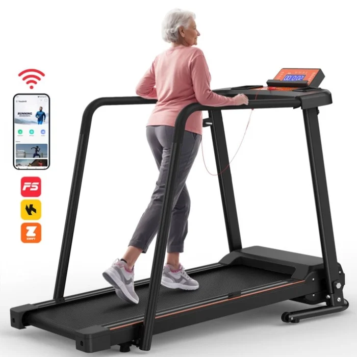 Walking Treadmill for Senior with Long Handrail, 300 lbs Capacity, 3 HP Quiet Motor, Recovery 21573345