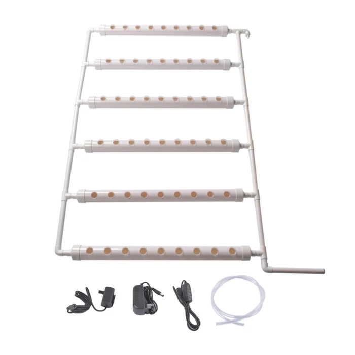 Wall Mounted Hydroponics Growing Planting System Kit, Soilless Cultivation PVC Pipes for Gardening 64064276