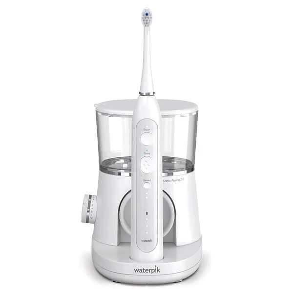 Waterpik Sonic-Fusion 2.0 Flossing Toothbrush, Electric Toothbrush & Water Flosser Combo, White