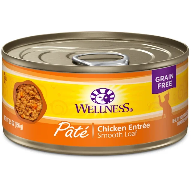 Wellness Complete Health Natural Grain Free Chicken Pate Wet Cat Food, 5.5 oz., Case of 24