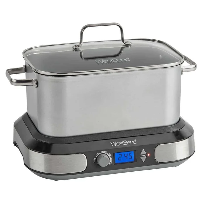 West Bend Deluxe 6 qt. Silver Versatility Slow Cooker