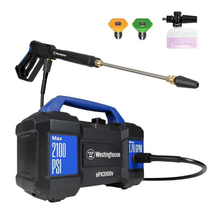 Westinghouse ePX3100v Electric Pressure Washer, 2100 Max PSI 1.76 Max GPM