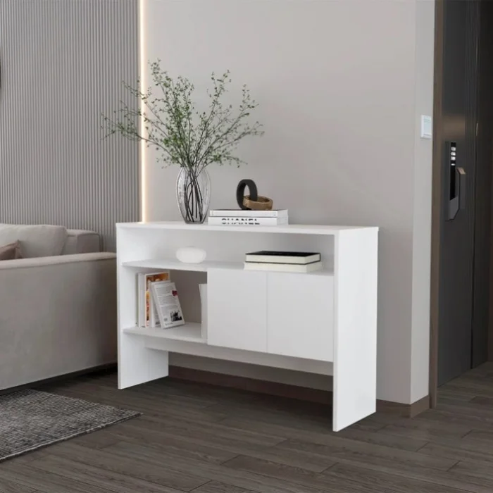 White Console Table with Two Doors GL-B062P252129