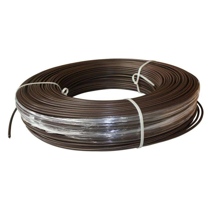 White Lightning 380010 1320 ft. 12.5-Gauge Brown Safety Coated High Tensile Electric Fence Wire