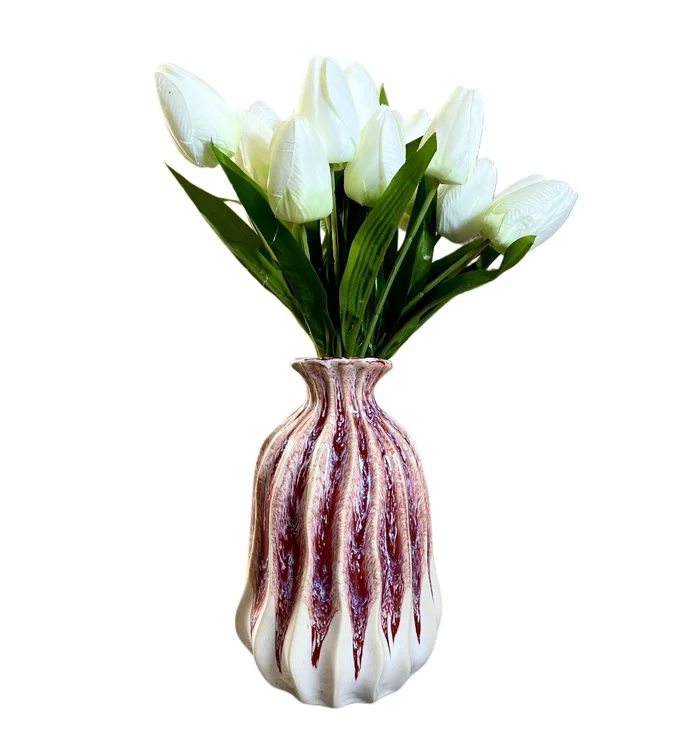 White Tulips Bunch – 9 heads – Artificial Tulips