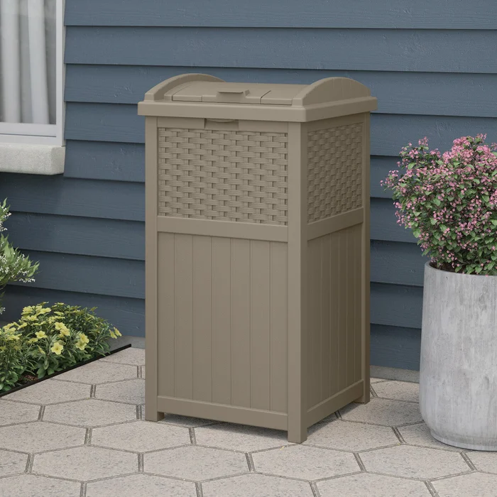 Wicker Hideaway 30 Gallon Trash Can