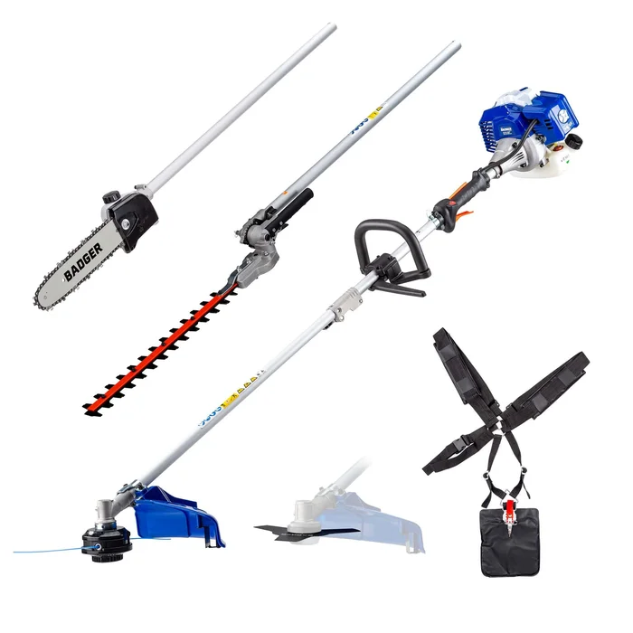 Wild Badger Power 4 In 1 Multi Tool 26-cc 2-cycle 17-in Straight Shaft Attachment Capable Gas String Trimmer