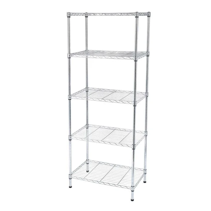 Winado Chrome 5-Tier Metal Freestanding Garage Storage Shelving Unit (13.78 in. W x 59 in. H x 23.62 in. D)