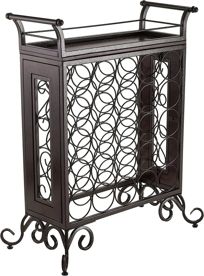 Winsome Wood 25-Bottle Antique Bronze Metal Wine Rack
