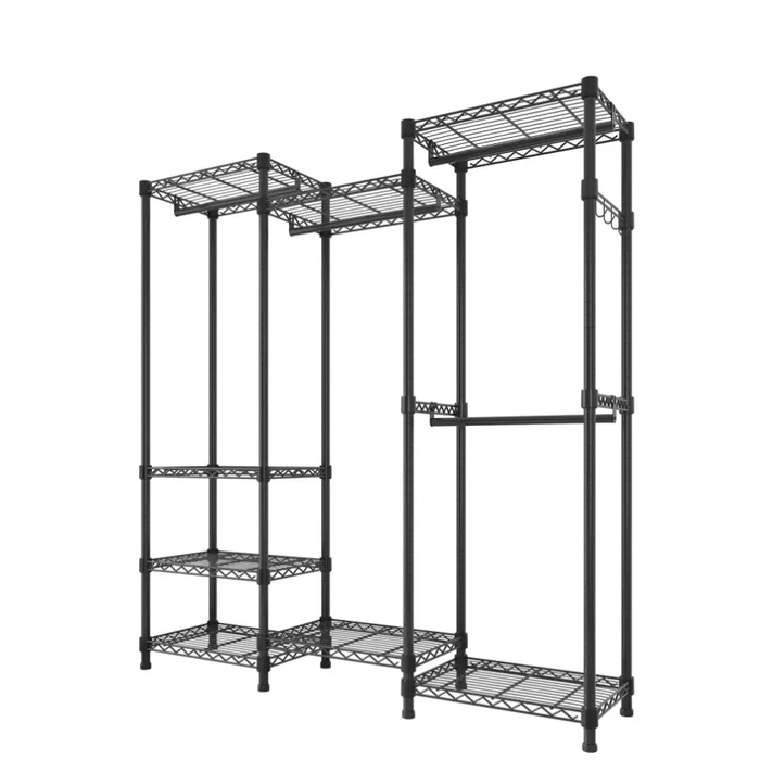 Wire Garment Rack Heavy Duty Clothes Rack，Closet Organizer Metal Garment Rack Portable Clothes 61970875