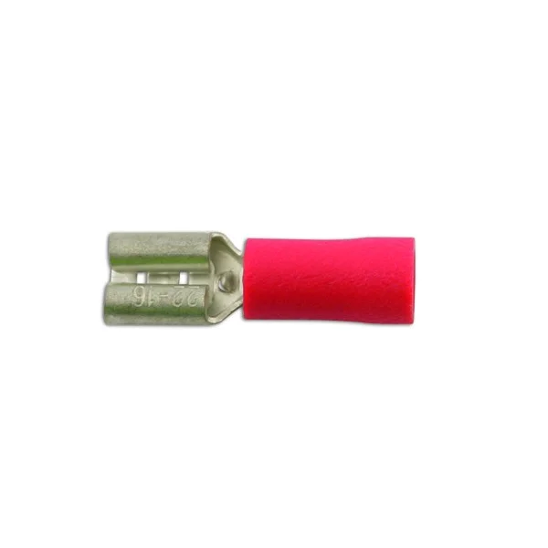 Wiring Connectors – Red – Female Slide-On – 4.8mm – Pack Of 100