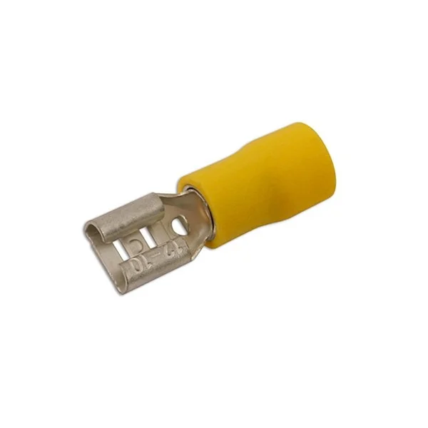 Wiring Connectors – Yellow – 9.5mm Female Slide-On – Pack Of 100